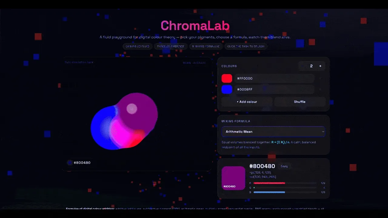 Colour-mixing tools generated by Kimi K3
